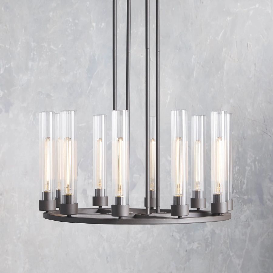 Cade Round Chandelier-Chandelier-Manorlights