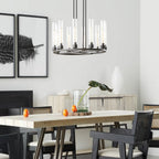 Cade Round Chandelier-Chandelier-Manorlights
