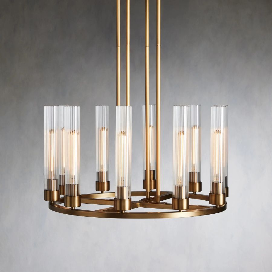 Cade Round Chandelier-Chandelier-Manorlights