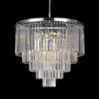 20-39 Inch Round Crystal Lighting Multiple Tiered Modern Chandelier for Living Room-现代灯-Manorlights