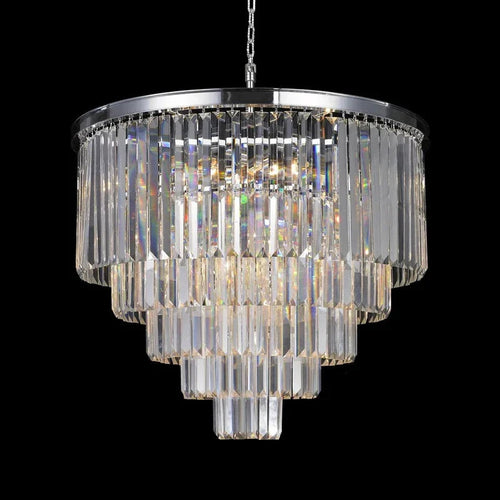 20-39 Inch Round Crystal Lighting Multiple Tiered Modern Chandelier for Living Room-现代灯-Manorlights