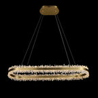 Modern 47 Inch Linear Chandelier Modern Quartz Crystal Chandelier for Dining Room-Chandelier-Manorlights