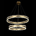 Double Round Rings Quartz Crystal Chandelier Hanging Modern Chandelier for Living Room-现代灯-Manorlights