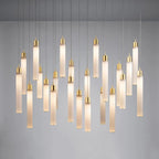 Candle Square Chandelier-Chandelier-Manorlights