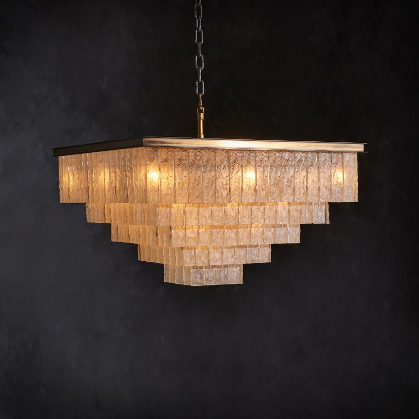 Claire Square Chandelier-Chandelier-Manorlights