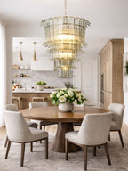 Cascade Glass Green Chandelier Glass lighting by Manor Lights
