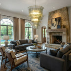 Cascade Glass Green Chandelier Glass lighting by Manor Lights