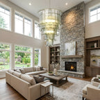 Cascade Glass Green Chandelier Glass lighting by Manor Lights