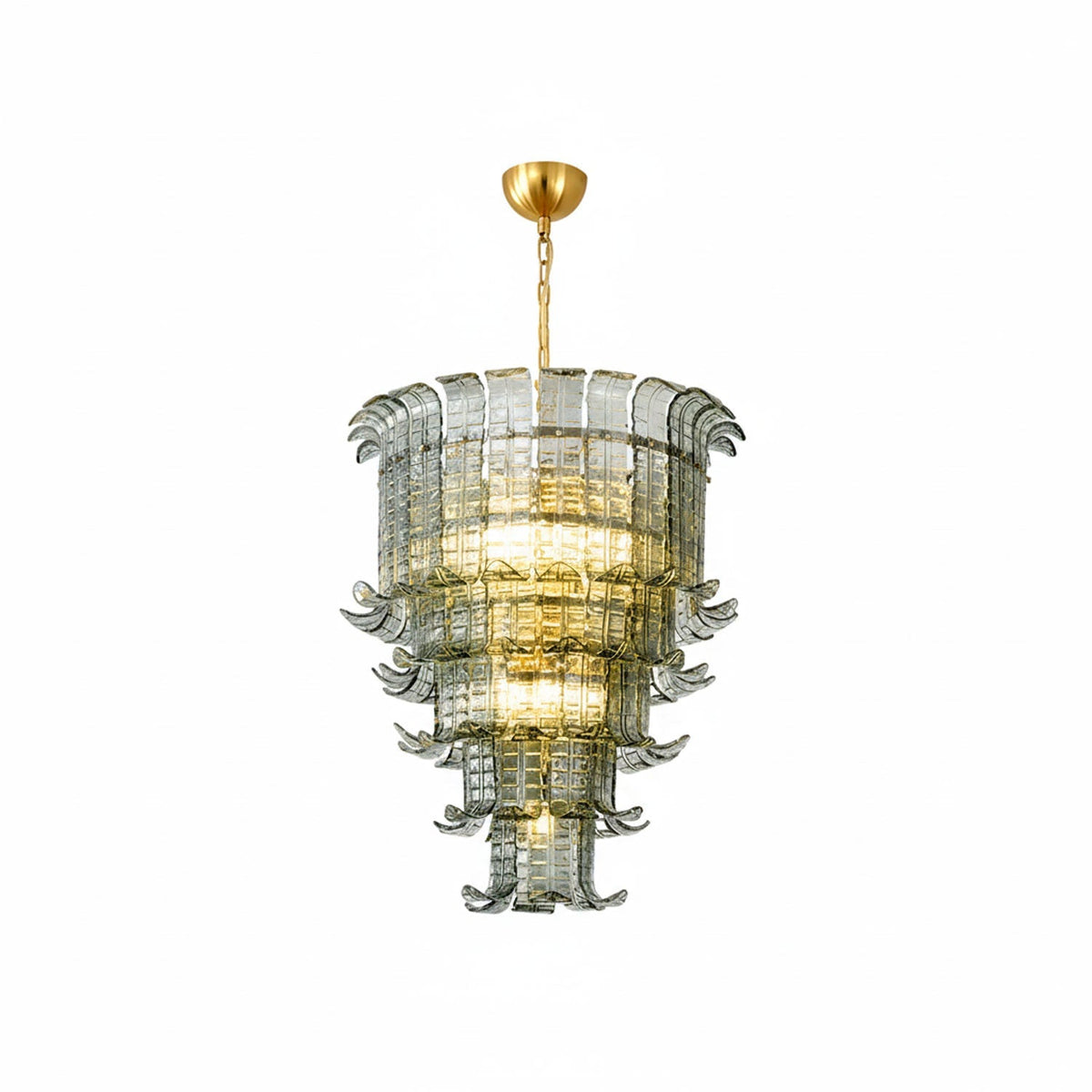 Cascade Glass Green Chandelier Glass lighting by Manor Lights