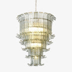 Cascade Glass Green Chandelier Glass lighting by Manor Lights