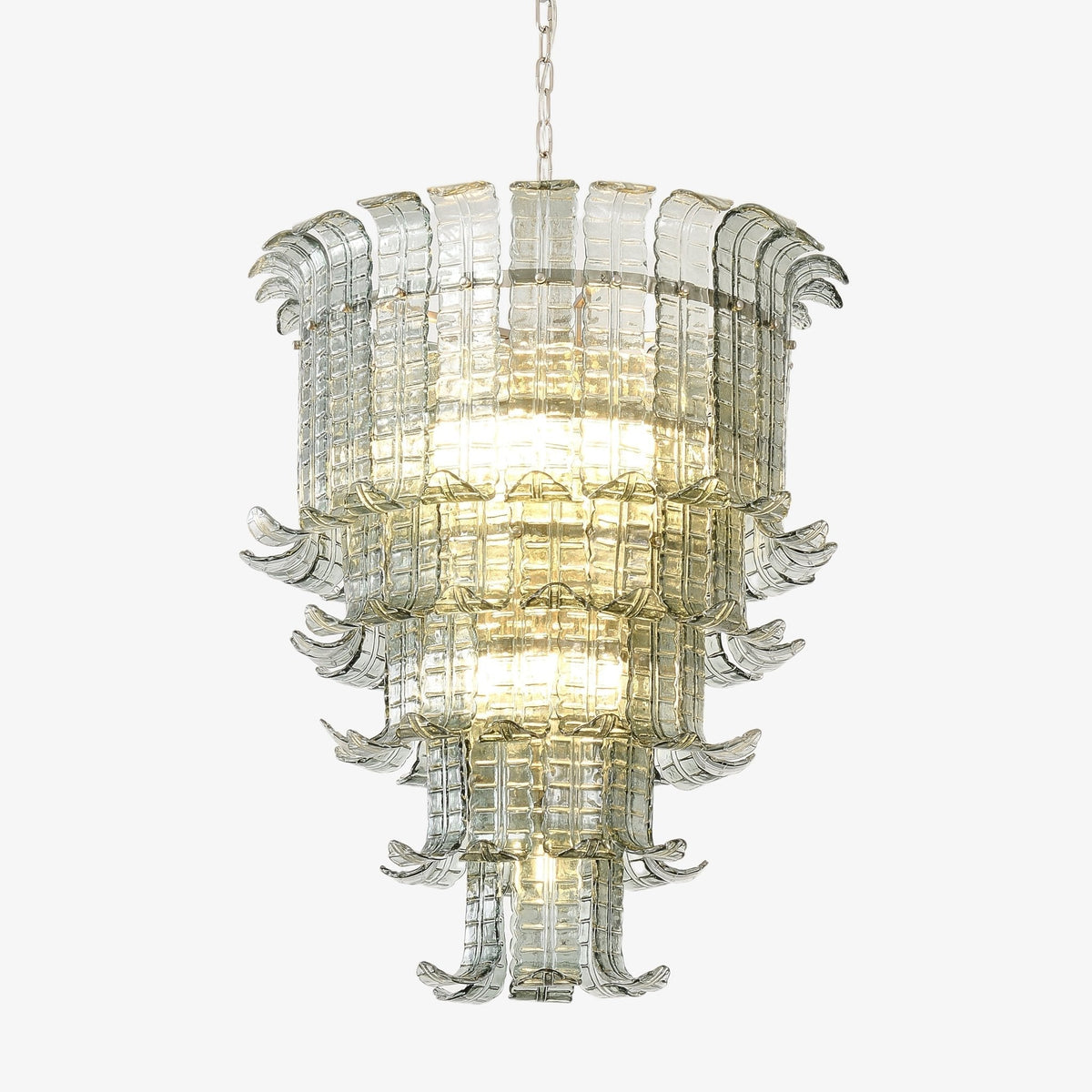 Cascade Glass Green Chandelier Glass lighting by Manor Lights
