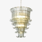 Cascade Glass Green Chandelier Glass lighting by Manor Lights