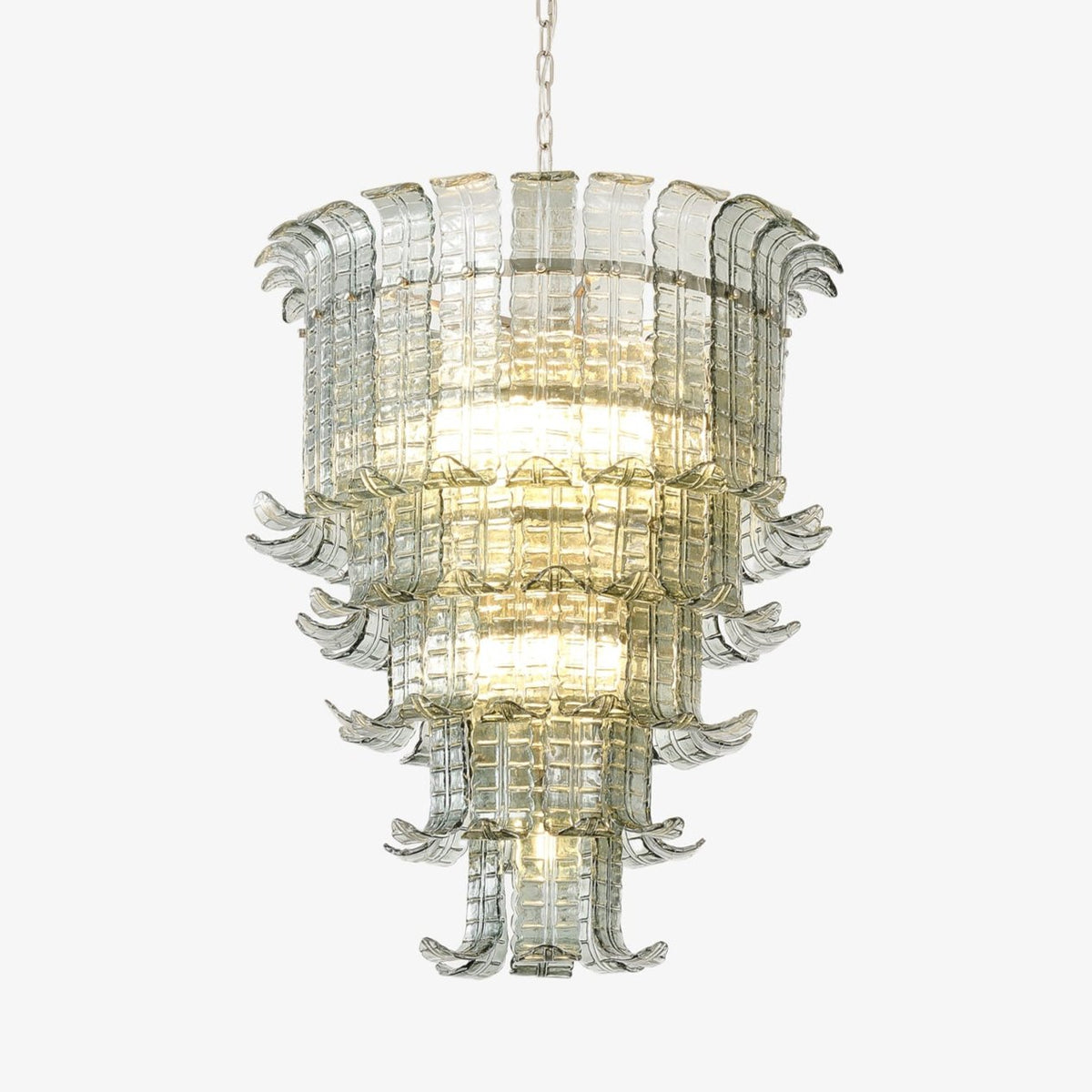 Cascade Glass Green Chandelier Glass lighting by Manor Lights