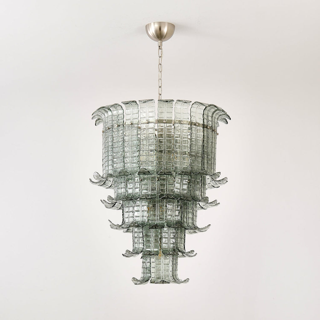 Cascade Glass Green Chandelier Glass lighting by Manor Lights