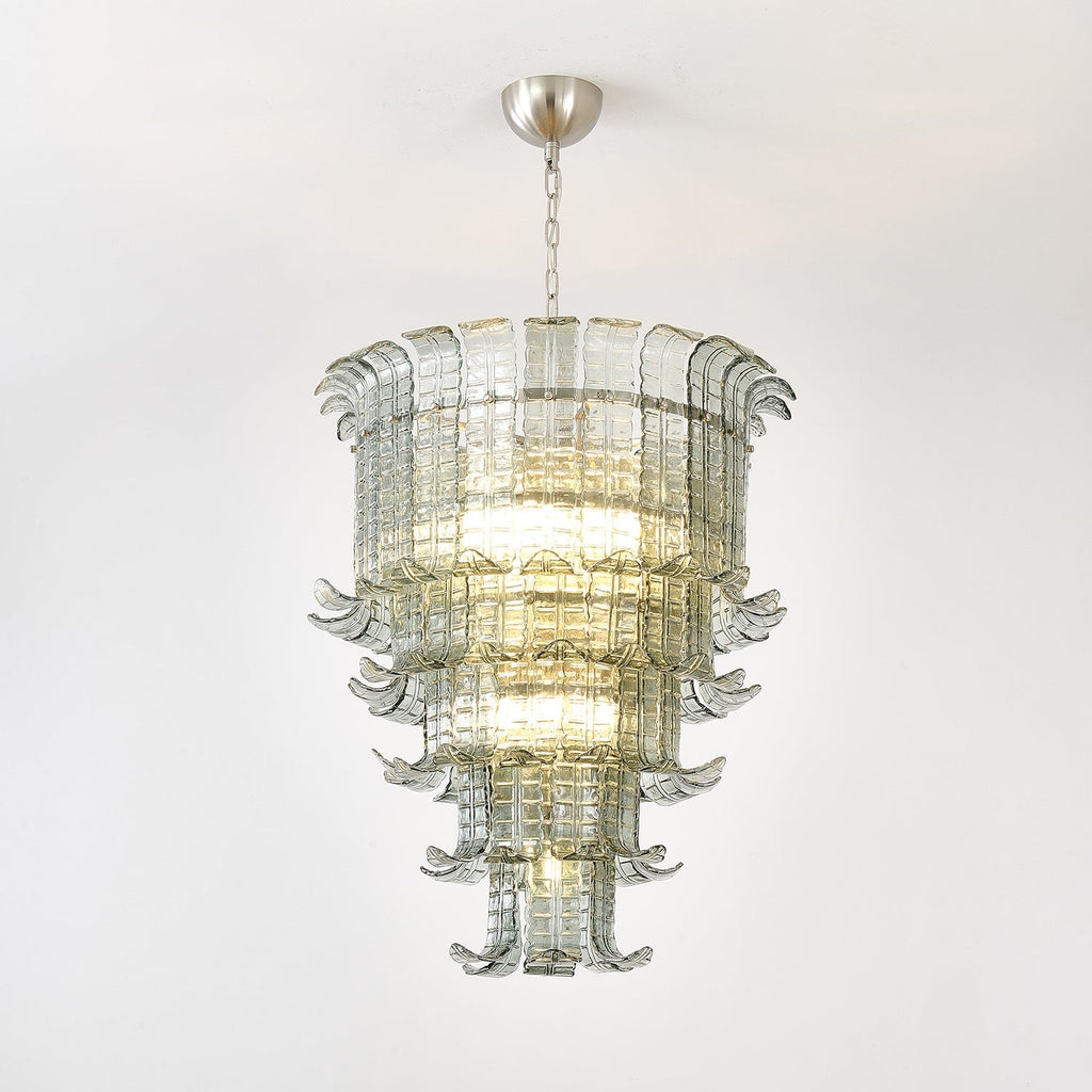 Cascade Glass Green Chandelier Glass lighting by Manor Lights