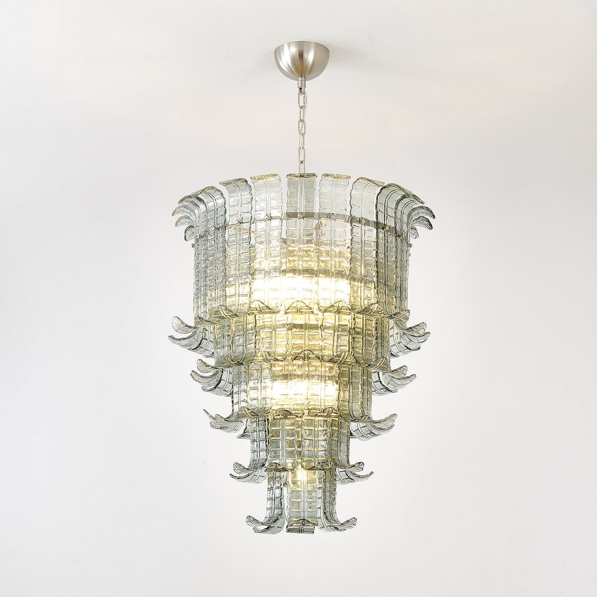 Cascade Glass Green Chandelier Glass lighting by Manor Lights