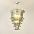 Cascade Glass Green Chandelier Glass lighting by Manor Lights