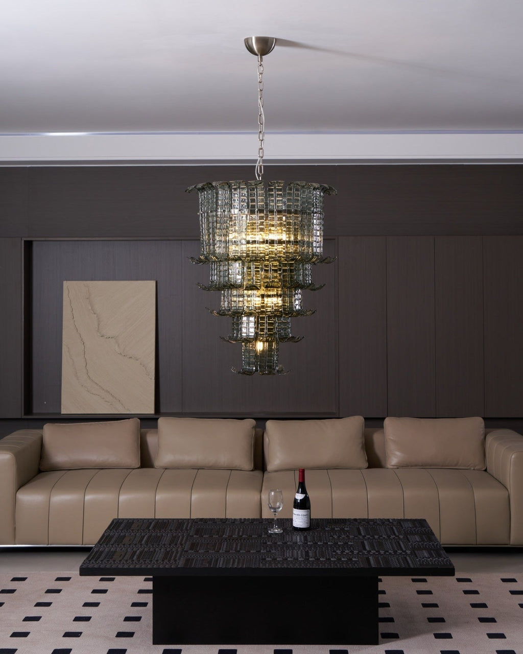 Cascade Glass Green Chandelier Glass lighting by Manor Lights