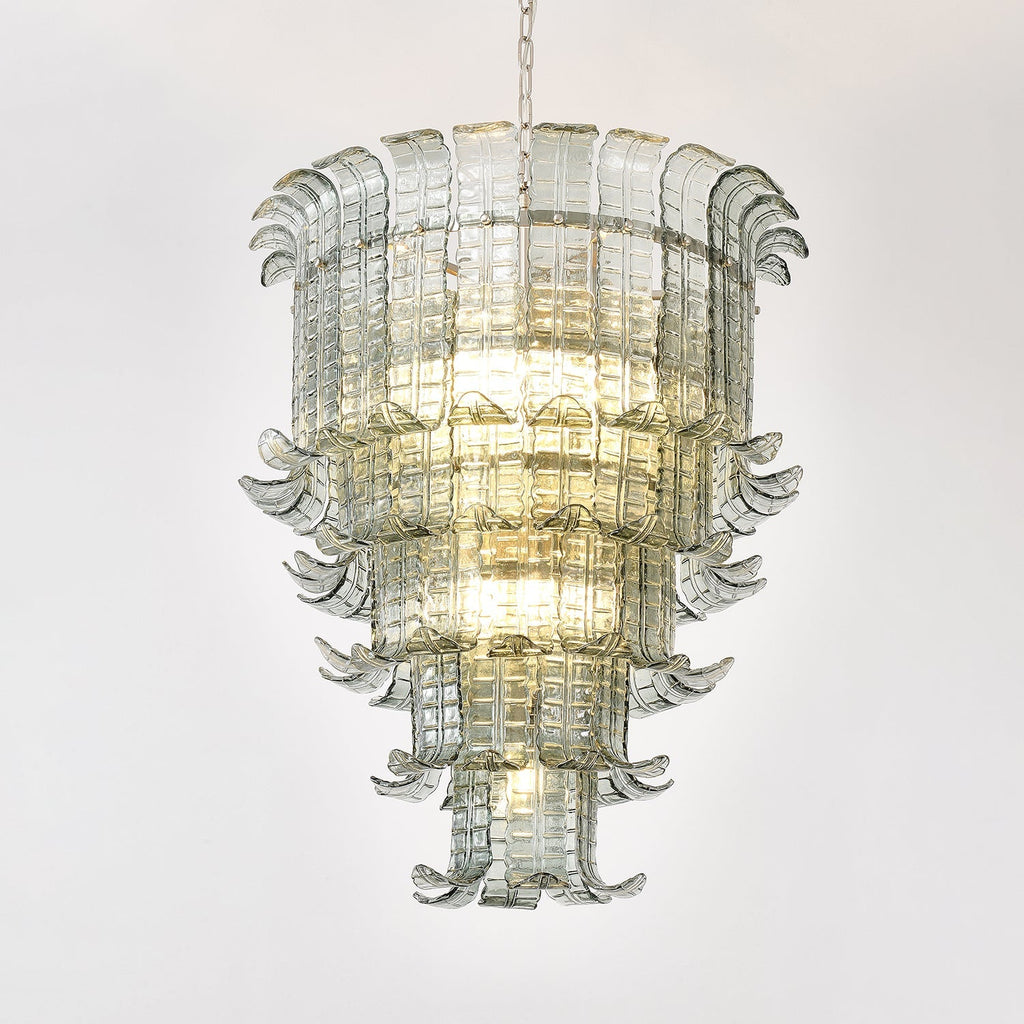 Cascade Glass Green Chandelier Glass lighting by Manor Lights