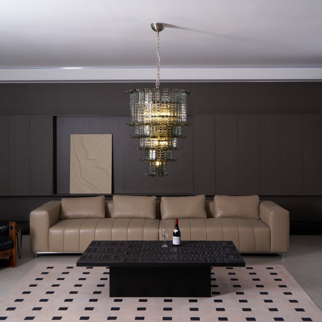 Cascade Glass Green Chandelier Glass lighting by Manor Lights