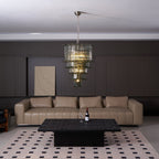 Cascade Glass Green Chandelier Glass lighting by Manor Lights
