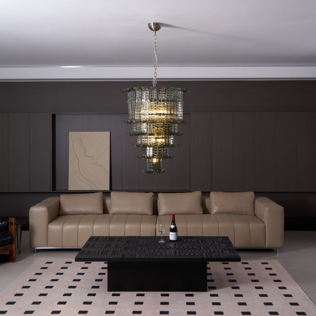 Cascade Glass Green Chandelier Glass lighting by Manor Lights