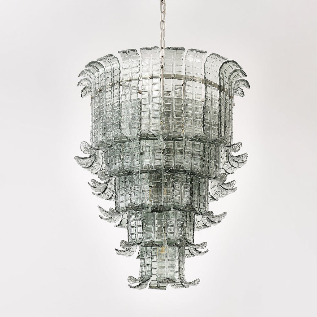 Cascade Glass Green Chandelier Glass lighting by Manor Lights