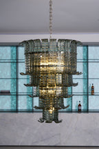 Cascade Glass Green Chandelier Glass lighting by Manor Lights