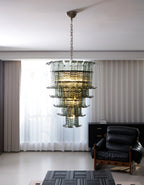 Cascade Glass Green Chandelier Glass lighting by Manor Lights