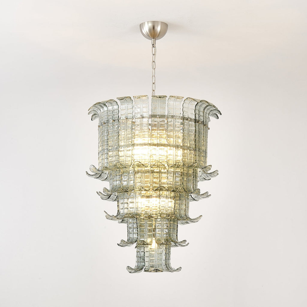 Cascade Glass Green Chandelier Glass lighting by Manor Lights