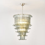 Cascade Glass Green Chandelier Glass lighting by Manor Lights