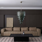 Cascade Glass Green Chandelier Glass lighting by Manor Lights
