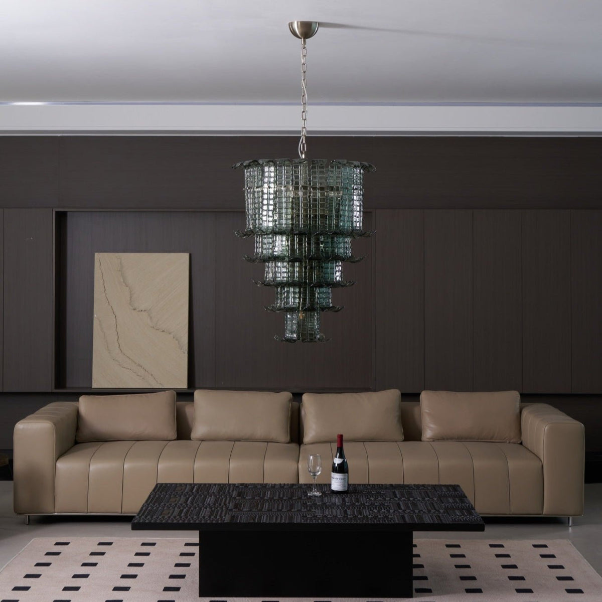 Cascade Glass Green Chandelier Glass lighting by Manor Lights