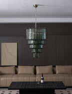 Cascade Glass Green Chandelier Glass lighting by Manor Lights