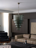 Cascade Glass Green Chandelier Glass lighting by Manor Lights