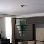 Cascade Glass Green Chandelier Glass lighting by Manor Lights