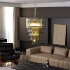 Cascade Glass Green Chandelier Glass lighting by Manor Lights