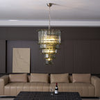 Cascade Glass Green Chandelier Glass lighting by Manor Lights
