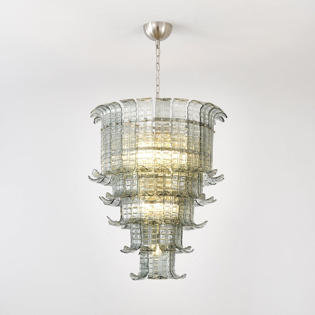 Cascade Glass Green Chandelier Glass lighting by Manor Lights