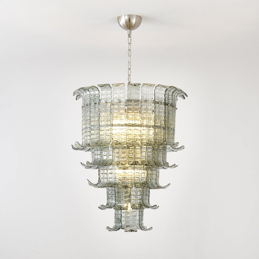 Cascade Glass Green Chandelier Glass lighting by Manor Lights