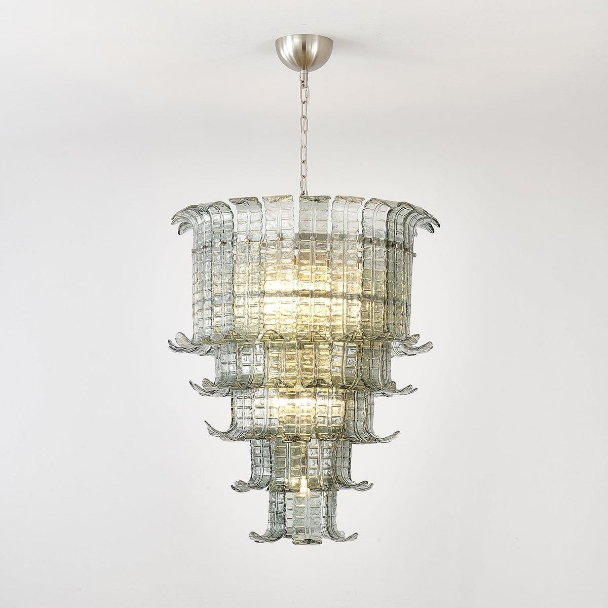 Cascade Glass Green Chandelier Glass lighting by Manor Lights