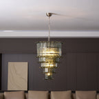 Cascade Glass Green Chandelier Glass lighting by Manor Lights