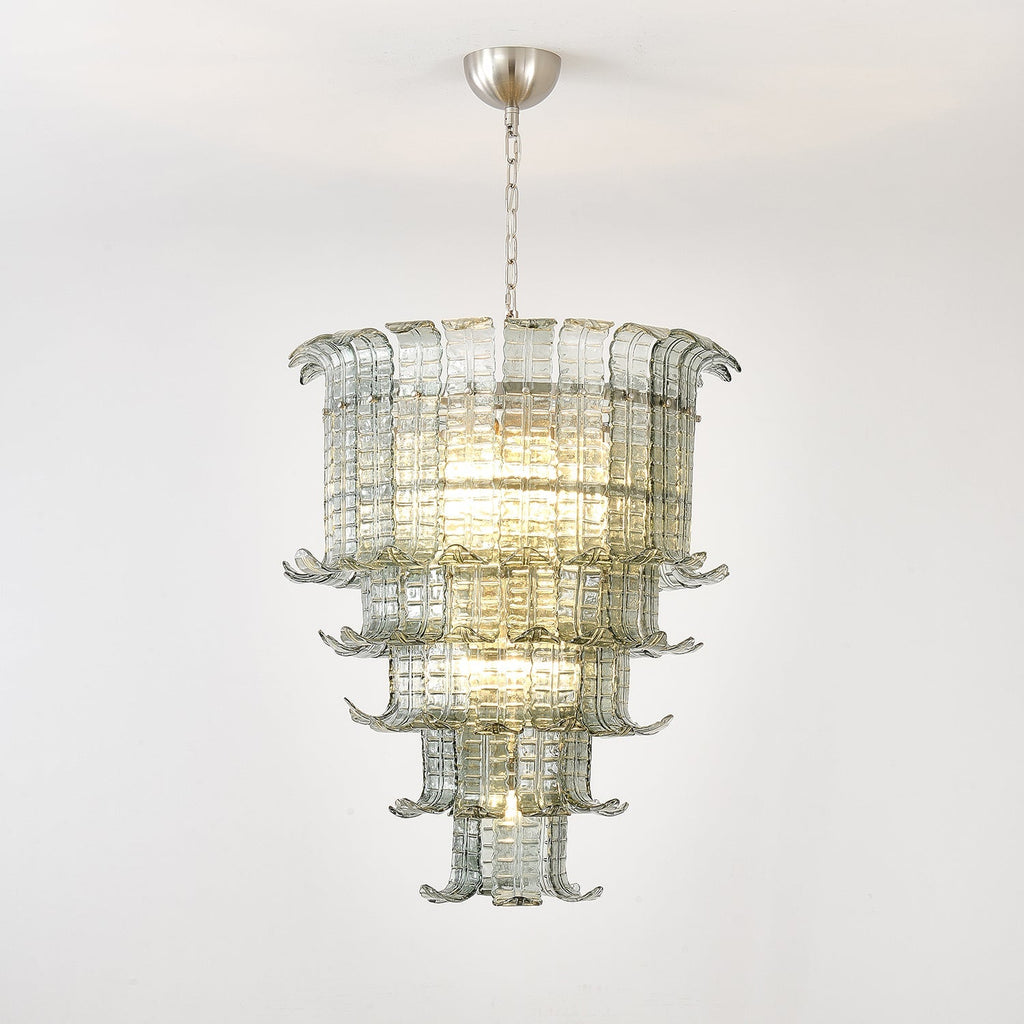 Cascade Glass Green Chandelier Glass lighting by Manor Lights