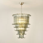 Cascade Glass Green Chandelier Glass lighting by Manor Lights