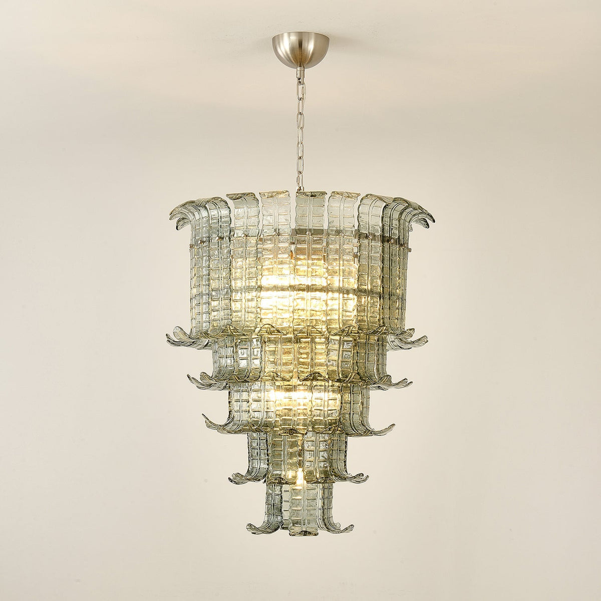 Cascade Glass Green Chandelier Glass lighting by Manor Lights