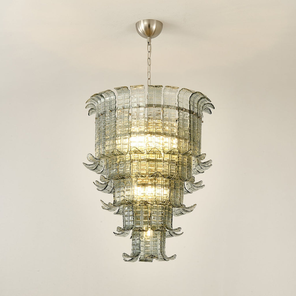 Cascade Glass Green Chandelier Glass lighting by Manor Lights