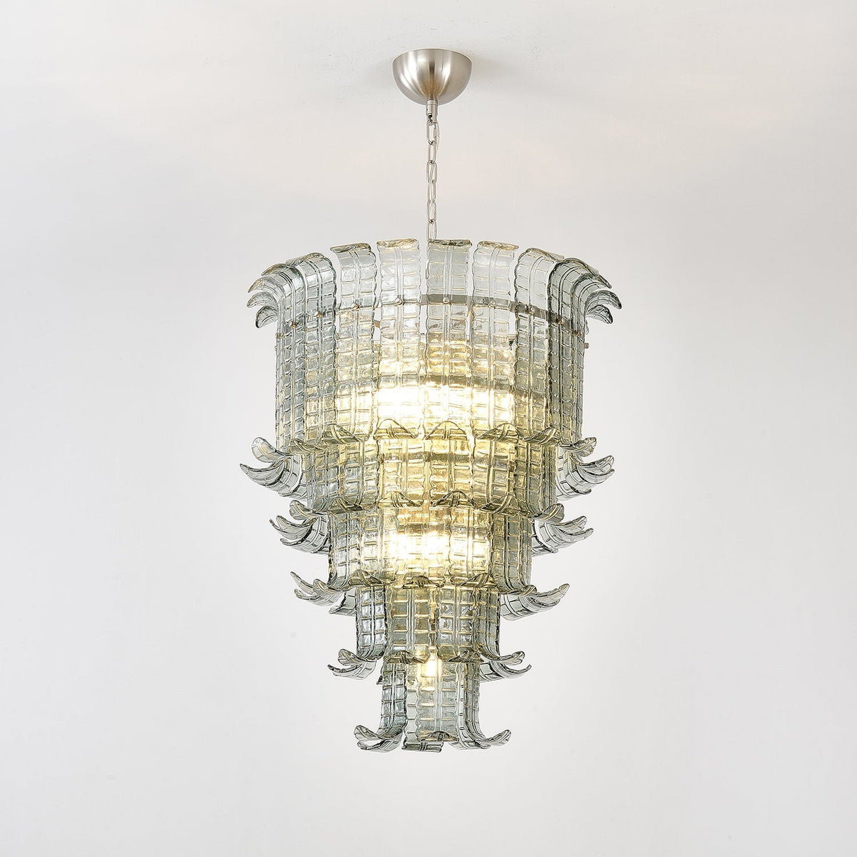 Cascade Glass Green Chandelier Glass lighting by Manor Lights