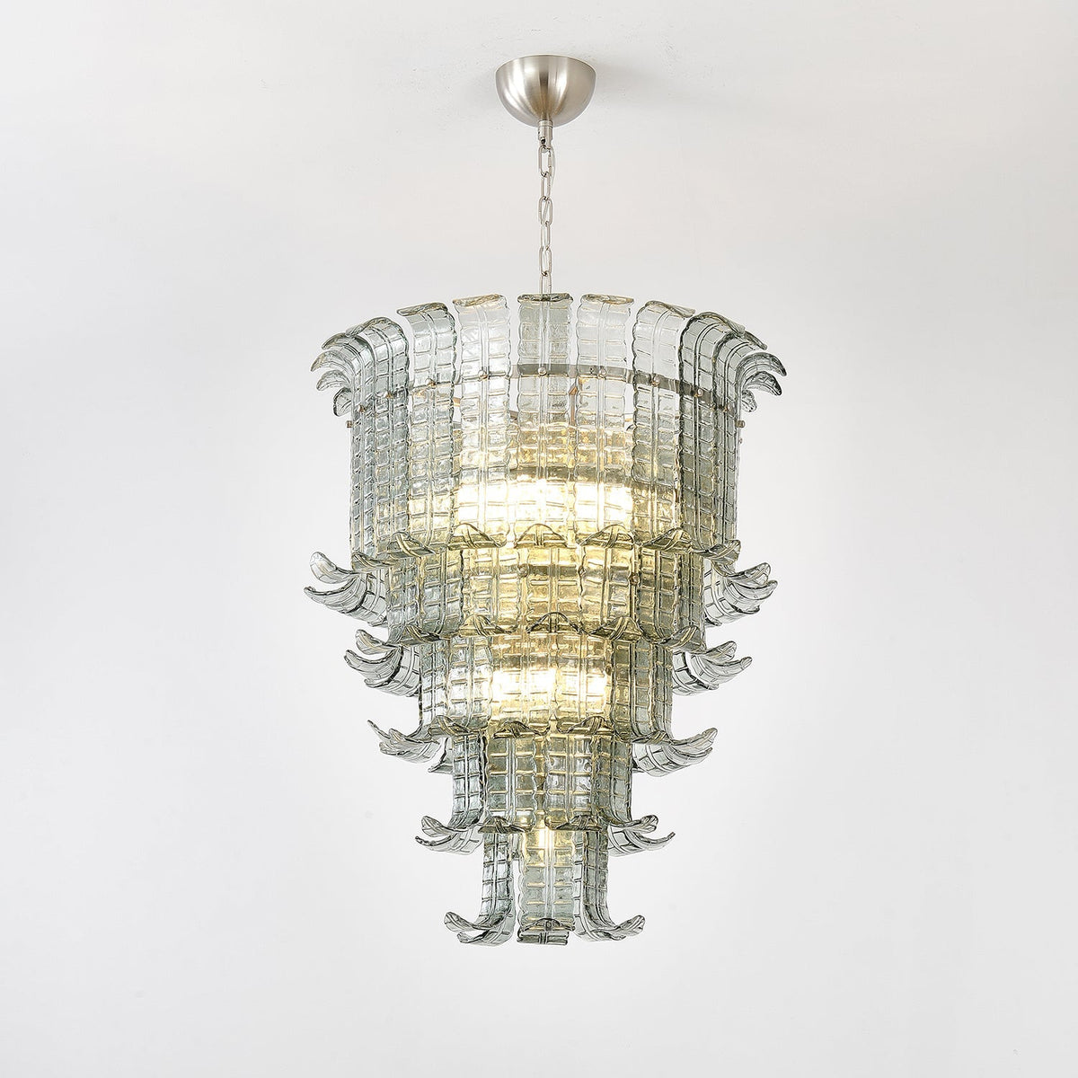 Cascade Glass Green Chandelier Glass lighting by Manor Lights