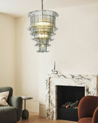 Cascade Glass Green Chandelier Glass lighting by Manor Lights
