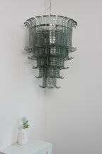 Cascade Glass Green Chandelier Glass lighting by Manor Lights